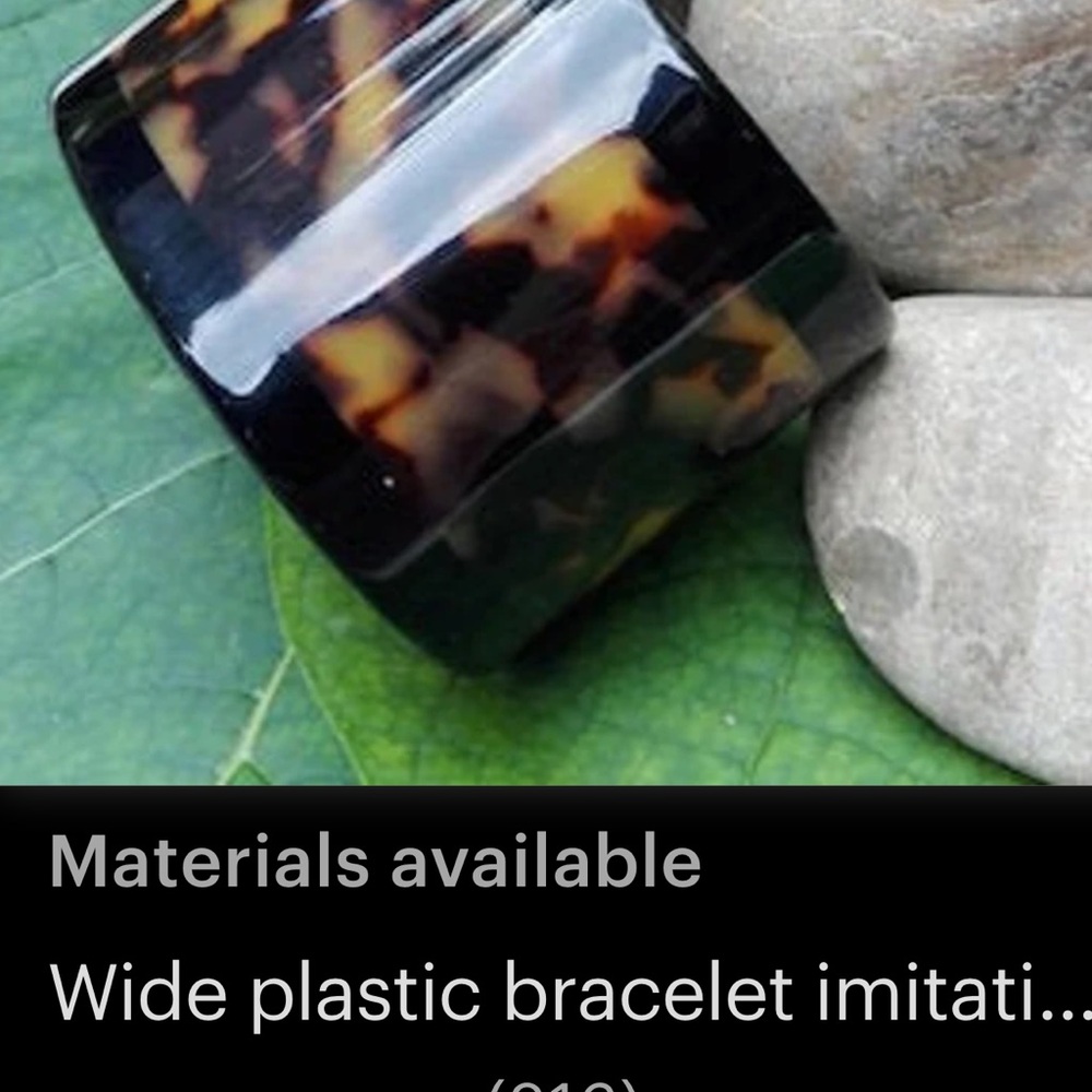 Beautiful Tortoise Shell-Look Cuff Bangle Bracele… - image 7